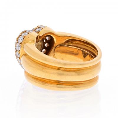  Chopard CHOPARD 18K YELLOW GOLD PAVE HEART SHAPE FLOATING DIAMOND RING