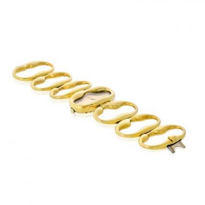  Chopard CHOPARD 1972 18K YELLOW GOLD OVAL LINK BRACELET WRIST WATCH