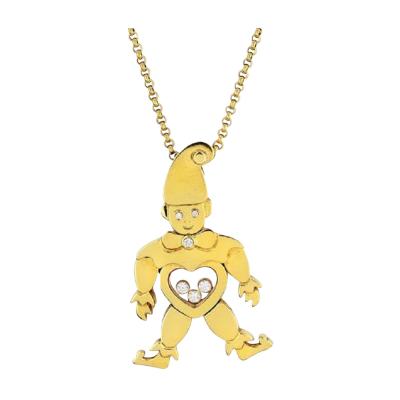  Chopard CHOPARD HAPPY DIAMONDS 18K YELLOW GOLD CLOWN PENDANT