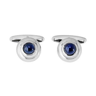  Chopard Chopard 18K White Gold Sapphire Mens Cuff Links