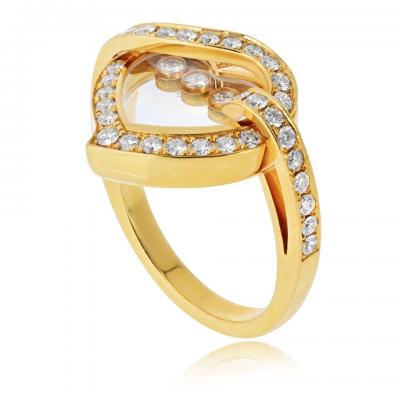  Chopard Chopard Happy Diamonds 18K Yellow Gold Happy Diamonds Heart Ring