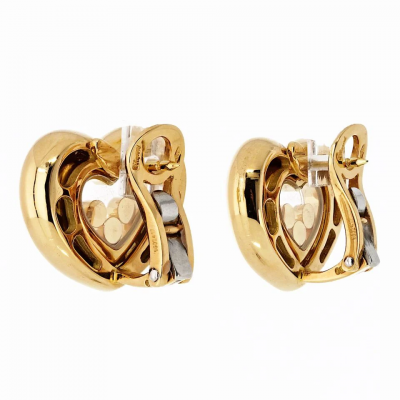 Chopard Chopard Happy Diamonds 18K Yellow Gold Three Diamond Floating 0 25cttw Earrings