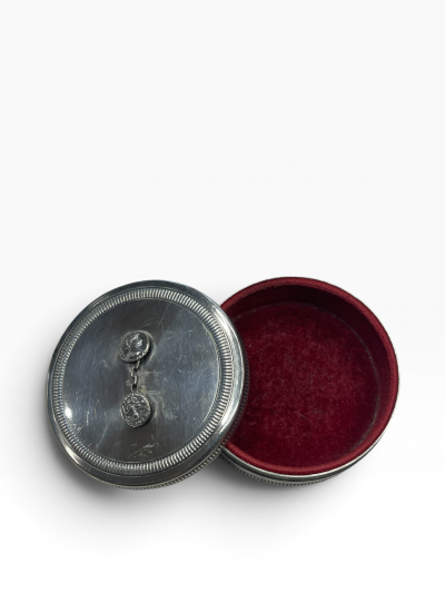  Christian Dior 1970s Silver plated decorative box Christian DIOR
