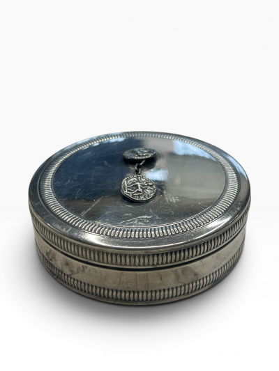  Christian Dior 1970s Silver plated decorative box Christian DIOR