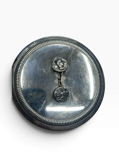  Christian Dior 1970s Silver plated decorative box Christian DIOR