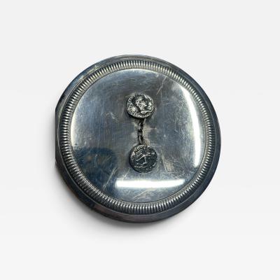  Christian Dior 1970s Silver plated decorative box Christian DIOR