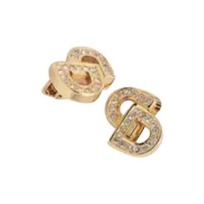  Christian Dior Christian Dior CD initial clip on earrings gold plated metal