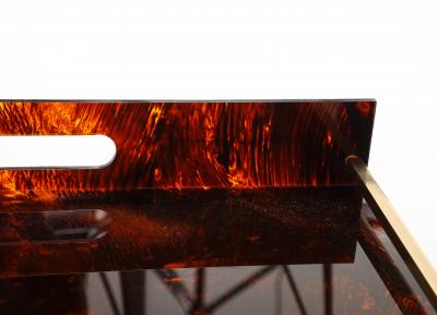  Christian Dior Christian Dior Faux Tortoise Brass Tray France c 1960 70 s