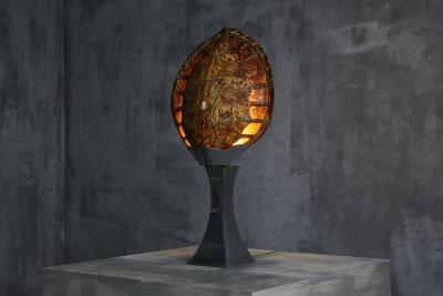  Christian Dior Christian Dior Turtle Shell Table Lamp France 1970s