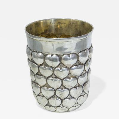  Christian Dior Goblet in silver with hearts made by Christian Dior circa 1980