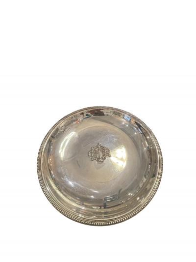  Christian Dior Large silver plated decorative dish or vide poche by Christian Dior