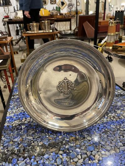  Christian Dior Large silver plated decorative dish or vide poche by Christian Dior
