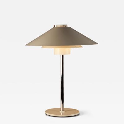  Christian Hvidt Design White Trapez Table Lamp by Christian Hvidt for Nordisk Solar Denmark 1970s