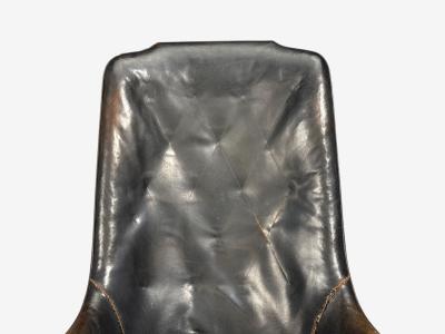  Christiansen Larsen Svend ge Madsen Highback Chair Leather Nut Wood Denmark 1947