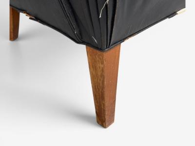  Christiansen Larsen Svend ge Madsen Highback Chair Leather Nut Wood Denmark 1947