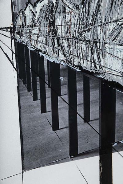  Christo Christo Wrapped Statues Silkscreen Photo Collage circa 1988