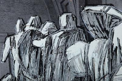  Christo Christo Wrapped Statues Silkscreen Photo Collage circa 1988