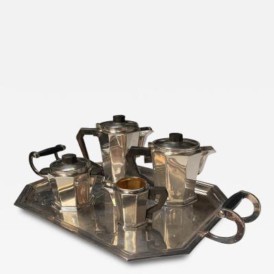  Christofle 1930s Silver plated Tea set in the style of Christofle