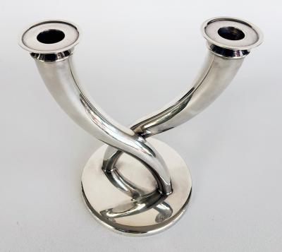  Christofle 1950s Gio Ponti Cornucopia Candelabra for Christophle France Stamped
