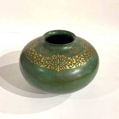  Christofle A Bronze Patinated and Vermeil Decorated Vase by Christofle signed