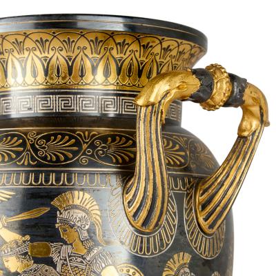  Christofle A Neo Grec Gilt and Patinated Bronze Amphora Vase Attributed to Christofle