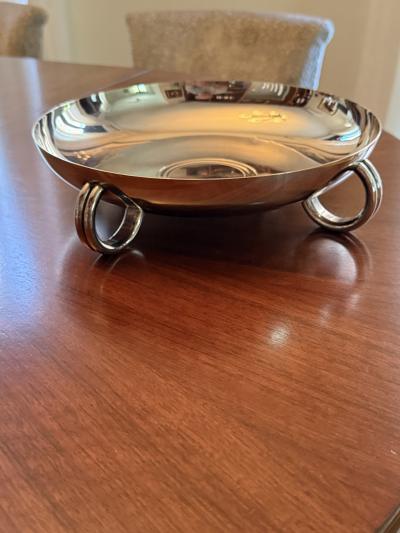  Christofle Art Deco Silver Plated Center Piece by Christofle Designed by Luc Lanel