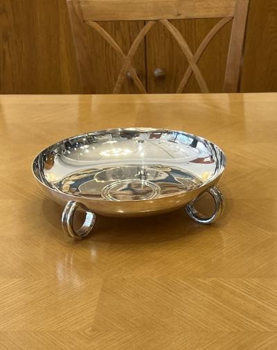  Christofle Art Deco Silver Plated Center Piece by Christofle Designed by Luc Lanel