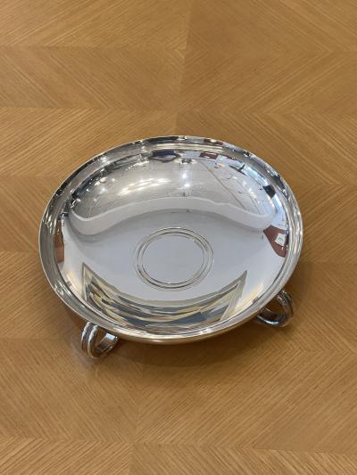  Christofle Art Deco Silver Plated Center Piece by Christofle Designed by Luc Lanel