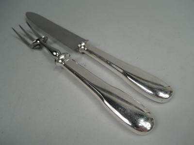  Christofle Christofle French Modern Carving Pair with Knife and Fork