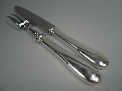  Christofle Christofle French Modern Carving Pair with Knife and Fork