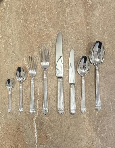  Christofle Christofle s Aria Art Deco silver plated flatware for 6 total 48 pieces 
