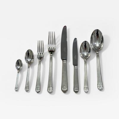  Christofle Christofle s Aria Art Deco silver plated flatware for 6 total 48 pieces 
