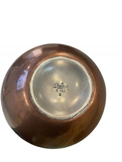  Christofle Cie 1930s Decorative dinandrie metal vase by Christofle