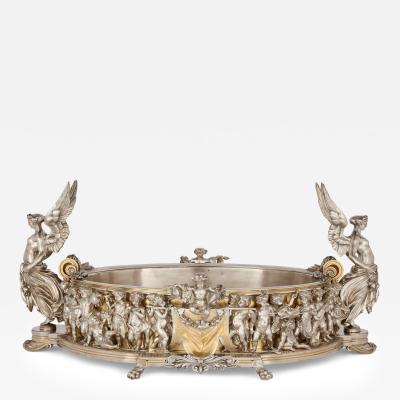  Christofle Exceptional very large ormolu and silvered bronze jardini re by Christofle