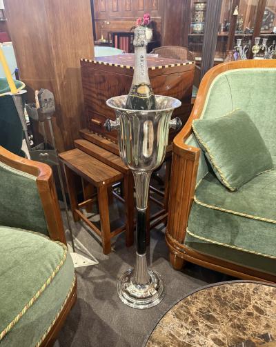  Christofle French Art Deco Floor Standing Champagne Bucket Attributed to the Christofle