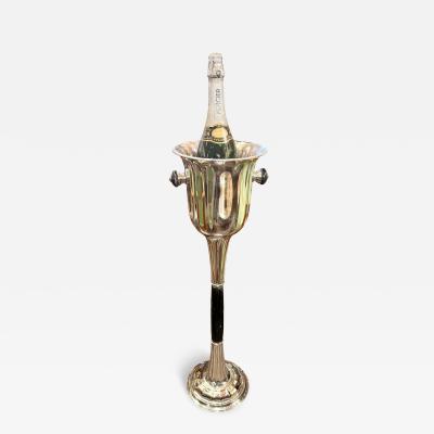  Christofle French Art Deco Floor Standing Champagne Bucket Attributed to the Christofle