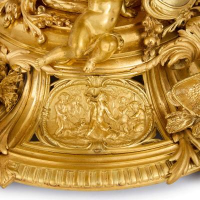  Christofle Magnificent French Gilt Bronze Figural Centrepiece by Christofle