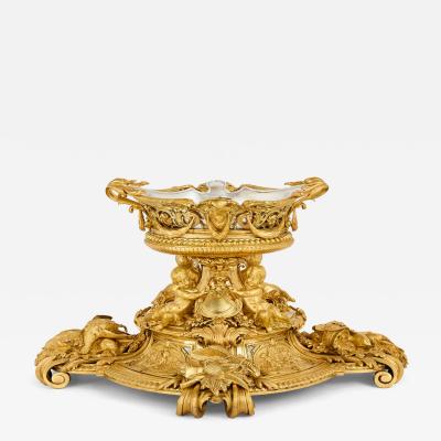  Christofle Magnificent French Gilt Bronze Figural Centrepiece by Christofle
