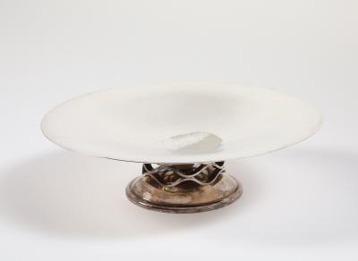  Christofle Ondulations Silver Tazza by Luc Lanel for Christofle circa 1930