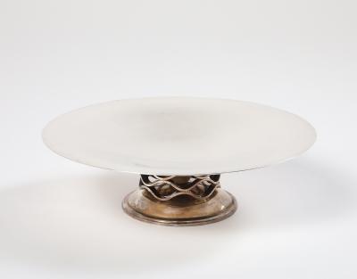  Christofle Ondulations Silver Tazza by Luc Lanel for Christofle circa 1930