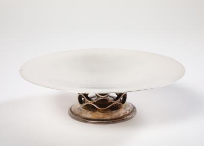  Christofle Ondulations Silver Tazza by Luc Lanel for Christofle circa 1930