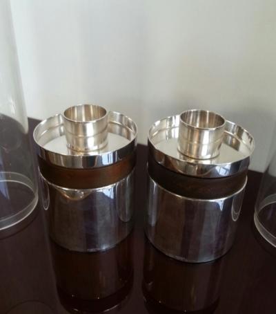  Christofle Pair of Christofle Photophores