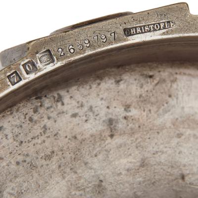  Christofle Pair of French Christofle table candelabra in silvered bronze