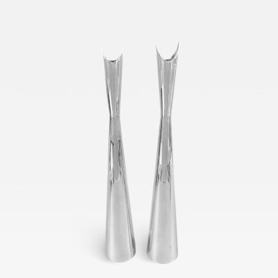  Christofle Pair of Lino Sabattini Cardinale Vases by Christofle