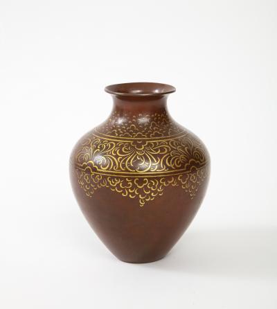  Christofle Rare Art Deco Dinanderie Vase by Christofle