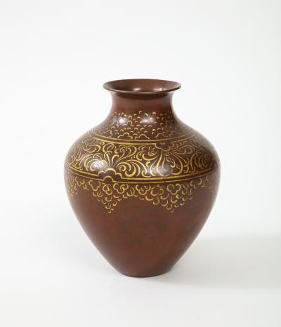  Christofle Rare Art Deco Dinanderie Vase by Christofle