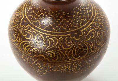 Christofle Rare Art Deco Dinanderie Vase by Christofle
