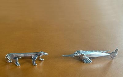  Christofle Set of 12 Fine French Art Deco Silver Plated Gallia Knife Rests by Christofle