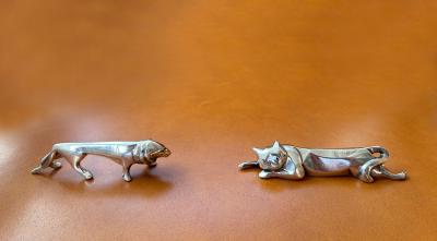  Christofle Set of 12 Fine French Art Deco Silver Plated Gallia Knife Rests by Christofle