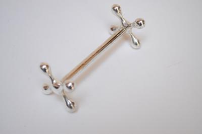  Christofle Set of Twelve Italian Art Deco Jax X Form Mitred Silver Plated Knife Rests